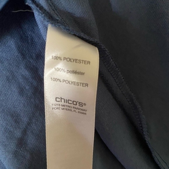 CHICO’S V Neck Women’s Tanks Top Shirt Size M Blue Color - Picture 7 of 8